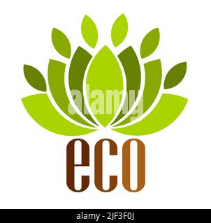 Emblema ecologico. Illustrazione vettoriale Illustrazione Vettoriale