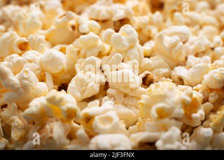 Fresco farfalla pop corn sfondo primo piano vista Foto Stock