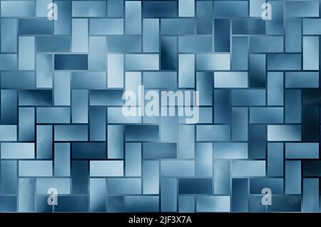 sfondo astratto dalle forme geometriche blu Foto Stock