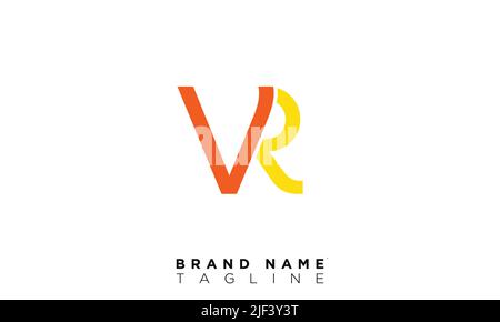 VR lettere alfabetiche iniziali logo monogramma Illustrazione Vettoriale