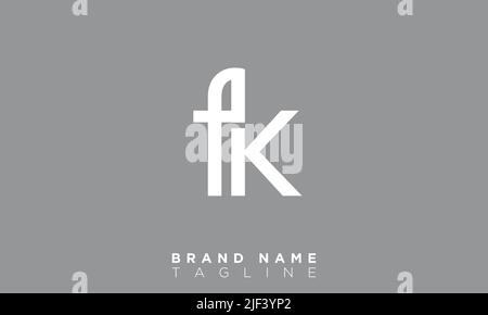 FK lettere alfabetiche iniziali logo monogramma Illustrazione Vettoriale