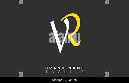 VR lettere alfabetiche iniziali logo monogramma Illustrazione Vettoriale
