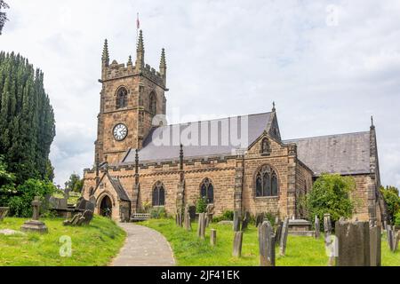 St Giles' Church, Church Street, Matlock, Derbyshire, Inghilterra, Regno Unito Foto Stock