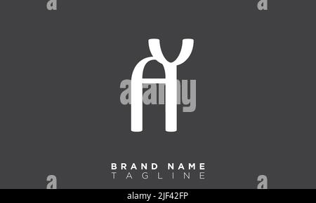 AY Alphabet lettere iniziali logo monogramma Illustrazione Vettoriale