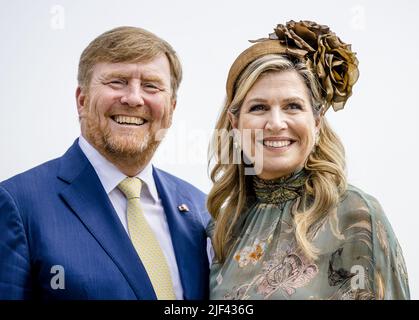 2022-06-29 15:56:06 GRAZ - re Willem-Alexander e la regina Maxima posano al Uhrturm della fortezza di Schlossberg. A Graz, la coppia reale conclude la visita statale di tre giorni in Austria. ANP SEM VAN DER WAL uscita paesi bassi - uscita belgio Foto Stock