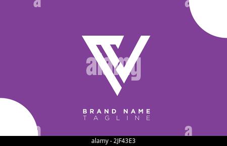 FV lettere alfabetiche iniziali logo monogramma Illustrazione Vettoriale