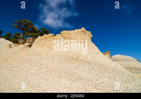 Le formazioni rocciose Paisaje Lunar sull isola Canarie Tenerife, Spagna Foto Stock