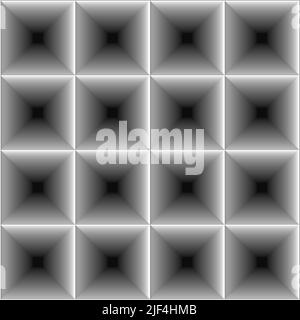 Abstract 3D figure geometriche di fondo - elementi quadrati ripetibili. Foto Stock