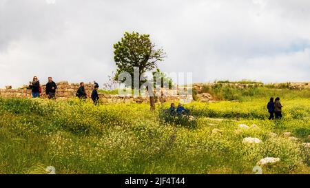 La cittadella di Amman, Amman Jabal Alqala, Jordan Amman luoghi, Aqaba. Bei posti da visitare in Giordania, luoghi antichi in Giordania جبل القلعه في عمان الاردن مكان Foto Stock