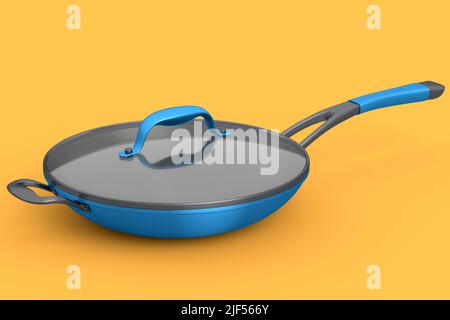 Padella o wok con coperchio in vetro su stufa elettrica portatile da  campeggio su sfondo bianco. 3d resa degli utensili da cucina antiaderenti  Foto stock - Alamy