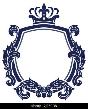 Design del modello con logo Royal Shield Illustrazione Vettoriale