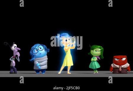 PAURA, TRISTEZZA, GIOIA, DISGUSTO, RABBIA, DENTRO FUORI, 2015 Foto Stock