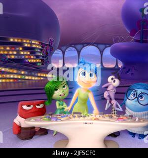 RABBIA, DISGUSTO, GIOIA, PAURA, TRISTEZZA, DENTRO FUORI, 2015 Foto Stock