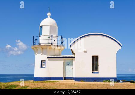 Il pittoresco faro di Tacking Point - Port Macquarie, NSW, Australia Foto Stock