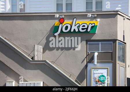 HAUGESUND, NORVEGIA - 22 LUGLIO 2020: Minimarket Joker a Haugesund, Norvegia. Joker fa parte di NorgesGruppen. Foto Stock