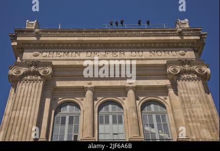 Aspetto della stazione ferroviaria Gare de Nord a Parigi, Francia, Europa Foto Stock