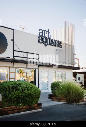 Ingresso alla piazza dell'arte nel quartiere delle arti, Las Vegas, Nevada Foto Stock