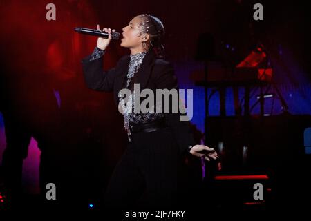 Mediolanum Forum Italia 28 Giugno 2022 Alicia Keys Live at Assago © Andrea Ripamonti / Alamy Foto Stock