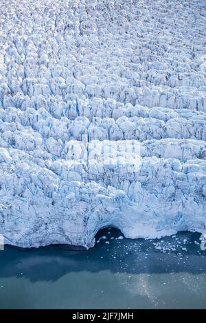 Ghiacciaio di Harriman - Fotografia aerea dell'Alaska Foto Stock