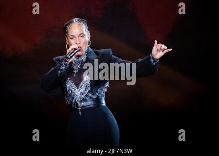 Mediolanum Forum Italia 28 Giugno 2022 Alicia Keys Live at Assago © Andrea Ripamonti / Alamy Foto Stock