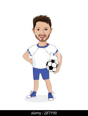 Il giocatore indiano di calcio detiene il calcio vita vettore illustrazione arte Illustrazione Vettoriale