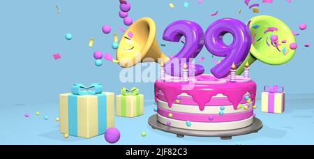 Torta di compleanno con candele numero 39 isolato su sfondo bianco Foto  stock - Alamy