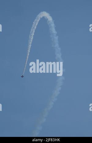 Mostra di stunt plane sul lago Washington a Seattle Foto Stock