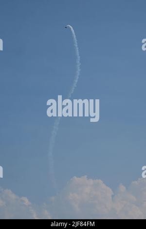 Mostra di stunt plane sul lago Washington a Seattle Foto Stock