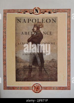 Programma francese Title Page per ALBERT DIEUDONNE in NAPOLEON Vu Par ABEL GANCE 1927 regista ABEL GANCE Cine France / Films Abel Gance / Isepa - Wengeroff Film GmbH / Pathe Consortium Cinema / Societi Westi / Societe generale des films Foto Stock