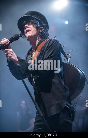 LP spettacolo al Festival Jardins de Pedralbes, Barcellona, 28 giugno 2022. Fotografo: ALE Espaliat Foto Stock