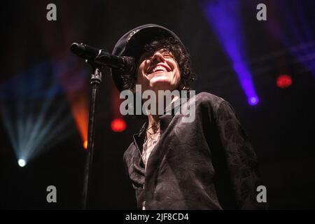 LP spettacolo al Festival Jardins de Pedralbes, Barcellona, 28 giugno 2022. Fotografo: ALE Espaliat Foto Stock