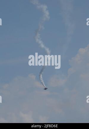 Mostra di stunt plane sul lago Washington a Seattle Foto Stock