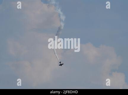 Mostra di stunt plane sul lago Washington a Seattle Foto Stock