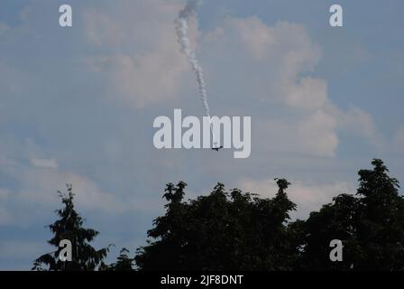 Mostra di stunt plane sul lago Washington a Seattle Foto Stock