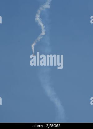 Mostra di stunt plane sul lago Washington a Seattle Foto Stock