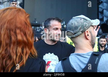 TORINO, Italia. 30th giugno 2022. Alessandro del Piero partecipa al tour "Vasco Live 2022" del 30 giugno 2022 allo stadio Olimpico Grande Torino. Credit: Massimiliano Ferraro/Medialys Images/Alamy Live News Foto Stock