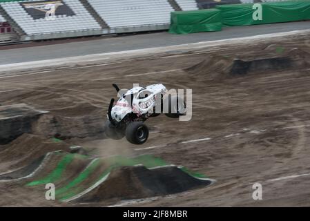 Monster Jam London 2022, Monster Truck show, Olympic Stadium London, Regno Unito Foto Stock