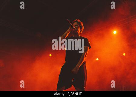 30/06/2022 - il rapper britannico SLOWTHAI si esibisce dal vivo al Circolo Magnolia di Milano Foto Stock