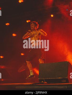 30/06/2022 - il rapper britannico SLOWTHAI si esibisce dal vivo al Circolo Magnolia di Milano Foto Stock