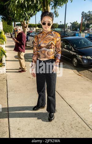 West Hollywood, Stati Uniti. 30th giugno 2022. Terry Hu di Disney's Zombies 3 avvistato al negozio di abbigliamento SUTTON a West Hollywood CA il 30 giugno 2022 credito: Eugene Powers/Alamy Live News Foto Stock