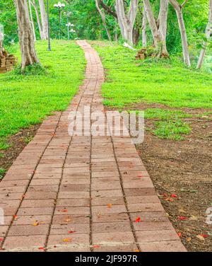 Il sentiero Stone Block nel parco Foto Stock