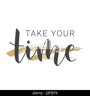 Illustrazione vettoriale. Scritta a mano di Faccia con calma. Modello per Banner, invito, Party, Postcard, Poster, Stampa, adesivi o prodotti Web. Illustrazione Vettoriale