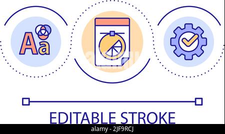 Progettare l'icona del concetto di loop di identità del marchio Illustrazione Vettoriale