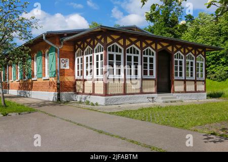 Albut, Altes Lager, parte dell'ex area militare di formazione Muensingen, ex complesso militare e caserma, uffici ufficiali Foto Stock