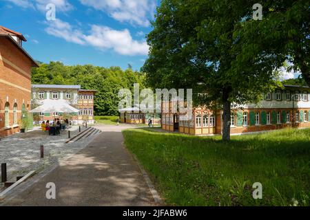 Albut, Altes Lager, parte dell'ex area militare di formazione Muensingen, ex complesso militare e caserma, uffici ufficiali Foto Stock