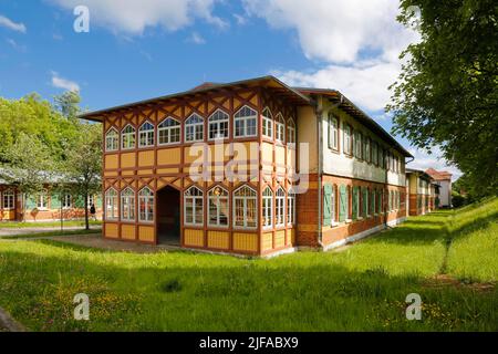 Albut, Altes Lager, parte dell'ex area militare di formazione Muensingen, ex complesso militare e caserma, uffici ufficiali Foto Stock