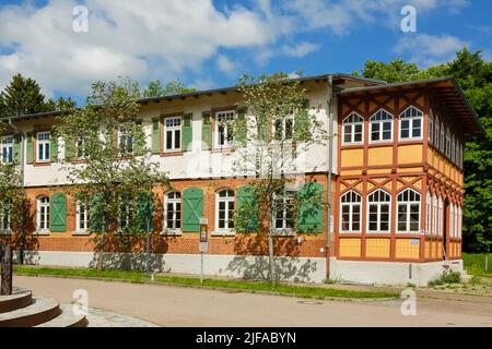 Albut, Altes Lager, parte dell'ex area militare di formazione Muensingen, ex complesso militare e caserma, uffici ufficiali Foto Stock