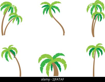 illustrazione vettoriale del set di palme Illustrazione Vettoriale