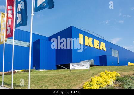 IKEA Sheffield, Sheffield Road, Tinsley, Sheffield, South Yorkshire, Inghilterra, Regno Unito Foto Stock