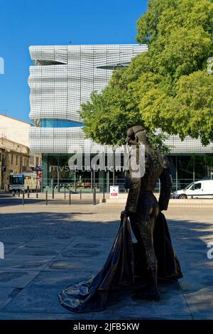 Francia, Gard, Nimes, Museo della romanità (Musée de la Romanite) dell'architetto Elizabeth de Portzamparc Foto Stock